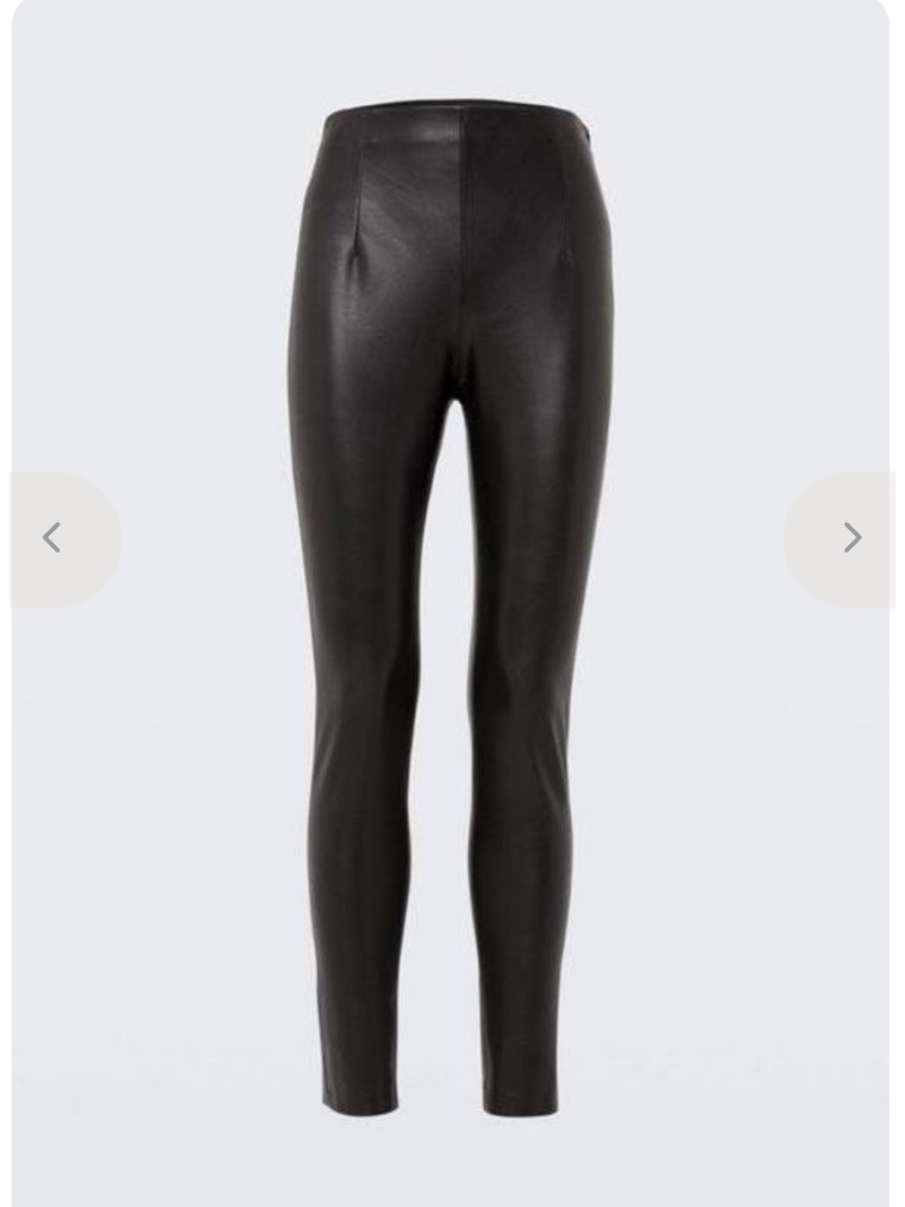 New NWT Dorothee Schumacher Article Second Skin Pants Black Faux Leather 6 XL